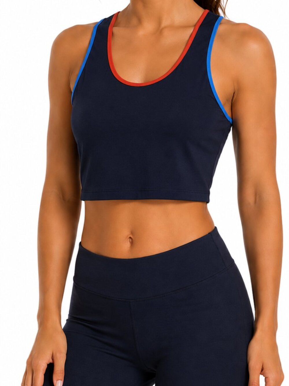 Cotopaxi Mari Crop Top NWT Maritime Blue Small Built-in Bra Yoga Workout